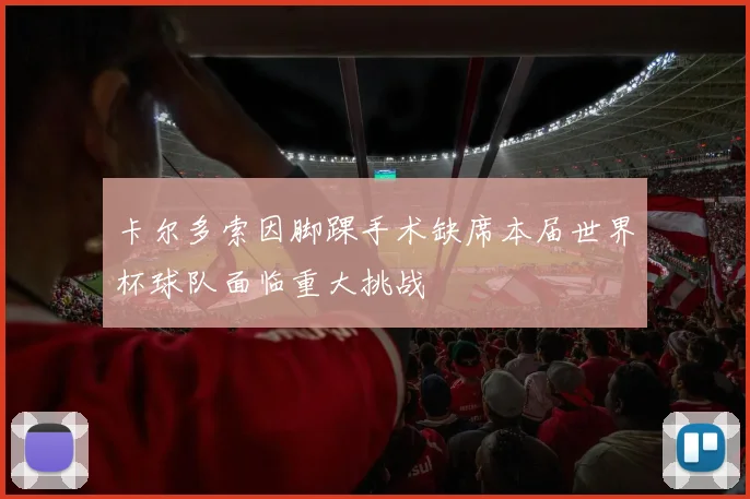 卡尔多索因脚踝手术缺席本届世界杯球队面临重大挑战